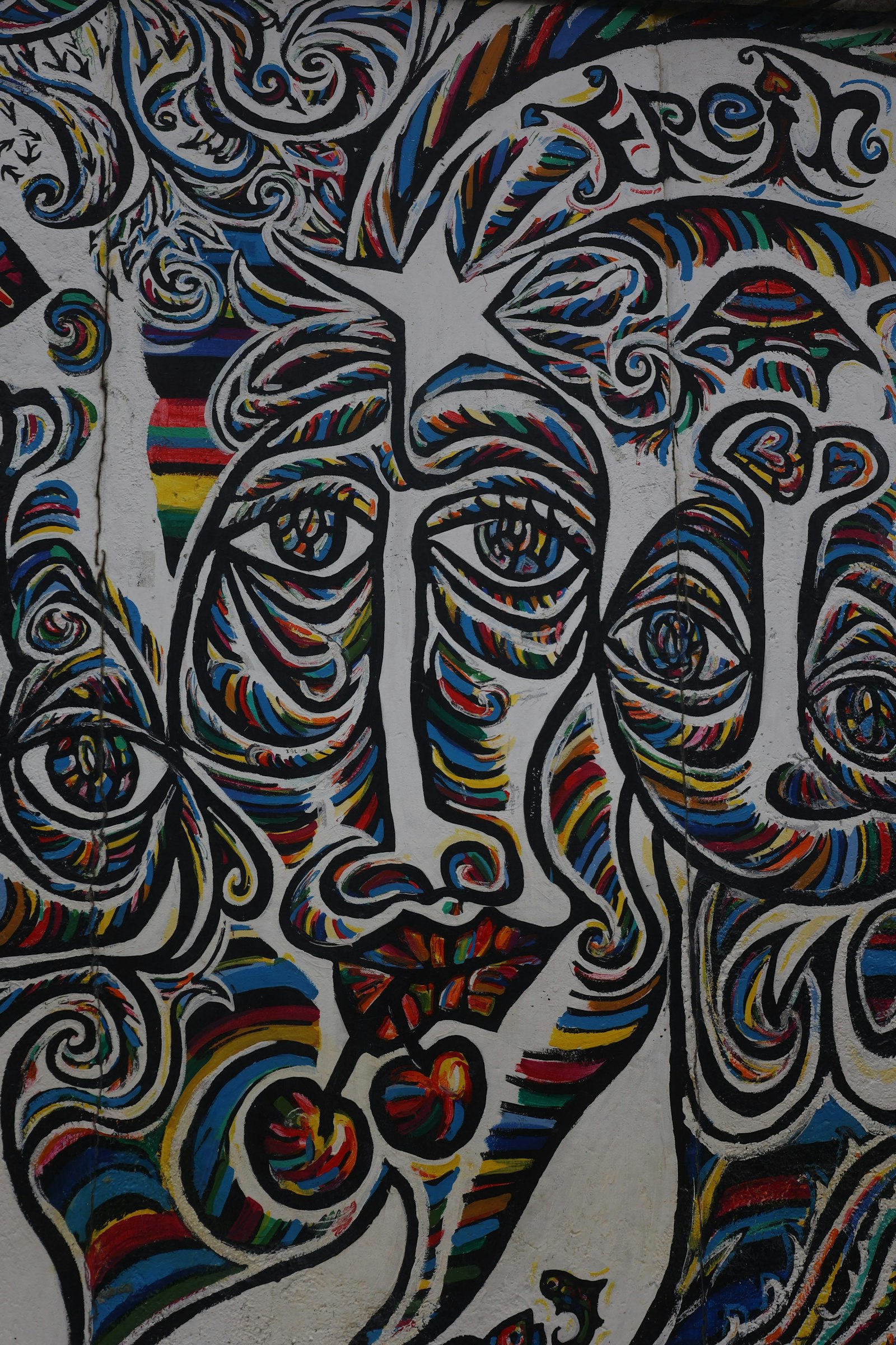 Colorful mural wall